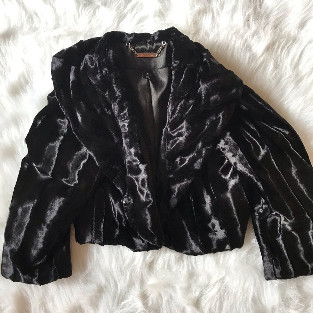 y2k faux fur luxe bolero